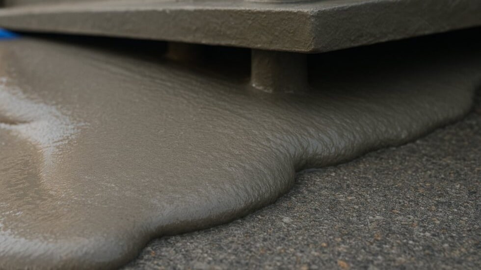 GroutFlowingUnderBasePlate