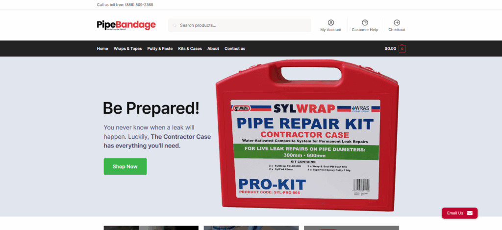 PipeBandage.com Homepage